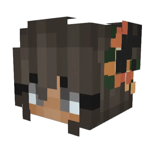 Skytjepower Minecraft avatar head, 3D render