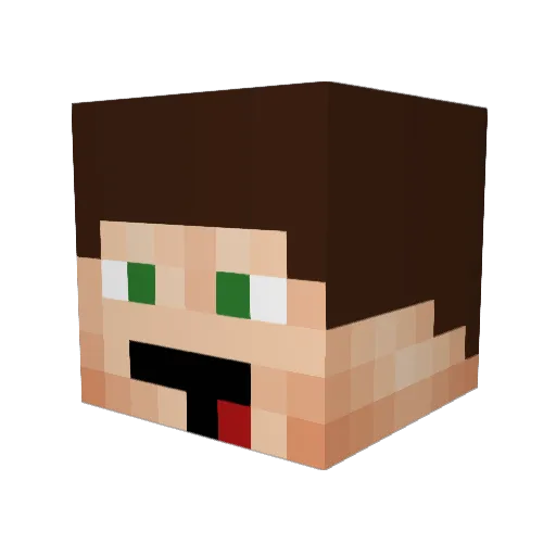 SkytoxxHD Minecraft avatar head, 3D render