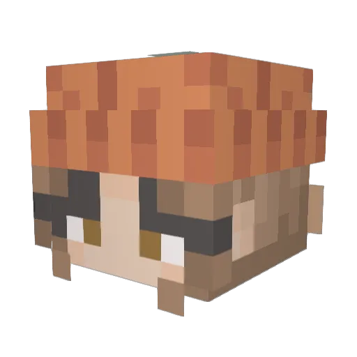 Skyuix Minecraft avatar head, 3D render