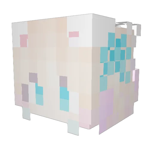 Skyup Minecraft avatar head, 3D render