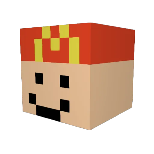 Skywalkertmd Minecraft avatar head, 3D render