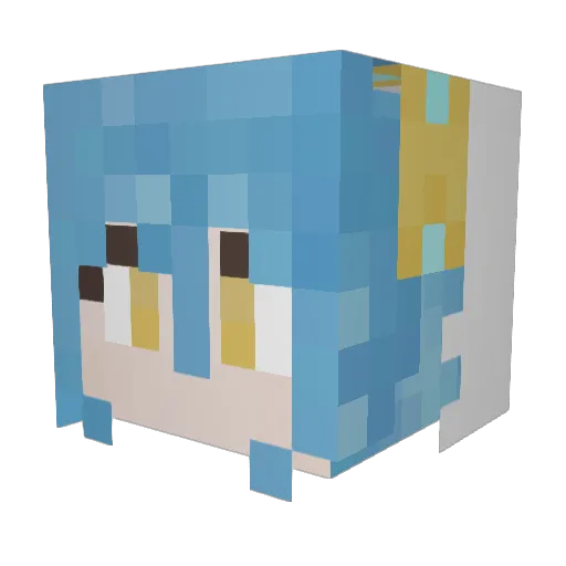 SkywardRose Minecraft avatar head, 3D render