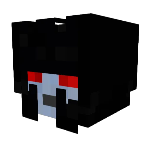 Skywarp_ Minecraft avatar head, 3D render