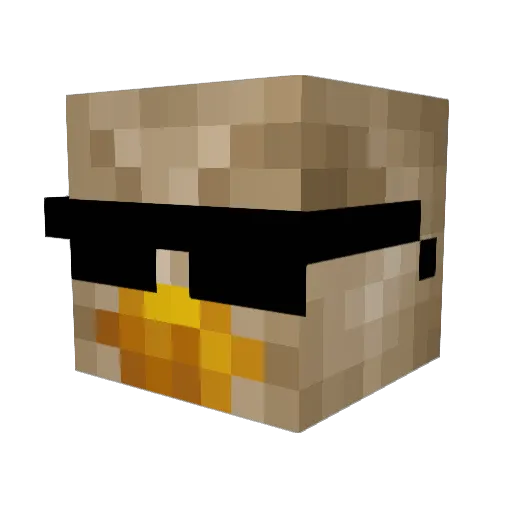 Skywarsbabo Minecraft avatar head, 3D render