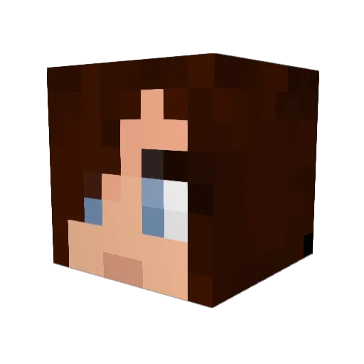 Skyychen Minecraft avatar head, 3D render