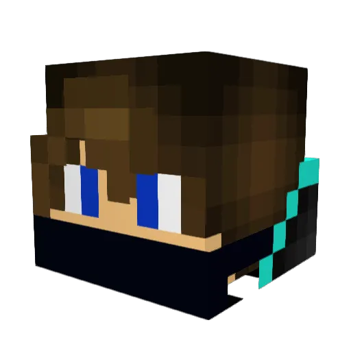 Skyyian Minecraft avatar head, 3D render