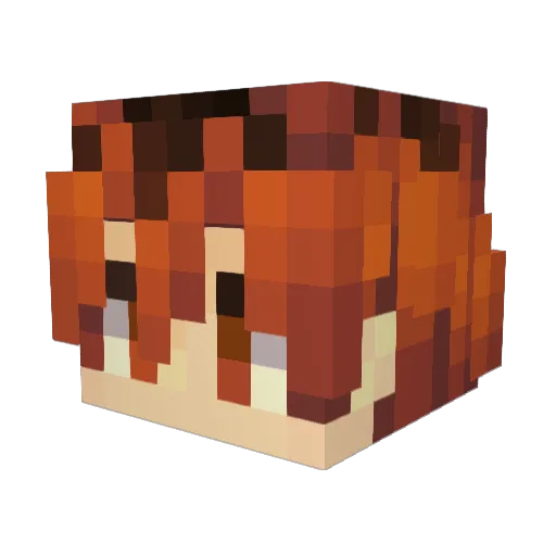 Skyziie Minecraft avatar head, 3D render
