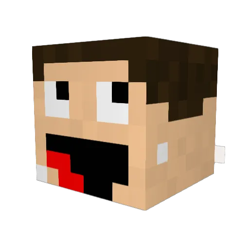 Sl1zoxGriti5k Minecraft avatar head, 3D render
