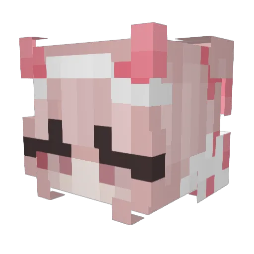 Sl33yy Minecraft avatar head, 3D render