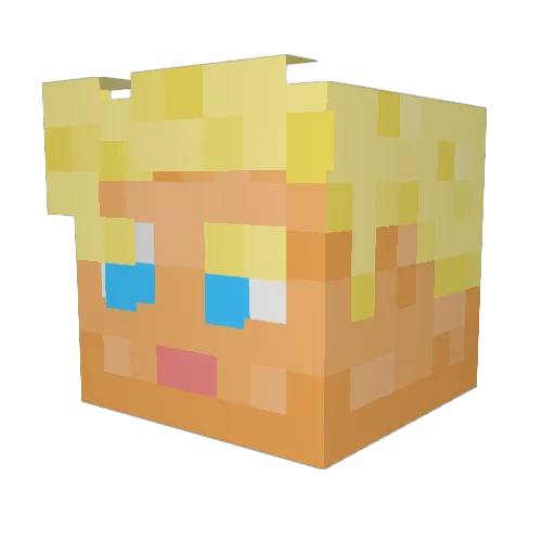 SlLENC3D Minecraft avatar head, 3D render