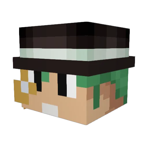 SlRlUS_A Minecraft avatar head, 3D render