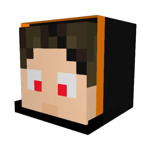 SlaXMCS Minecraft avatar head, 3D render