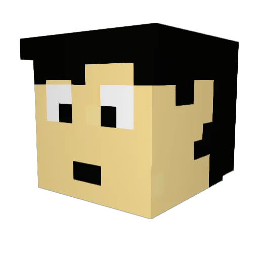 Slaan92 Minecraft avatar head, 3D render