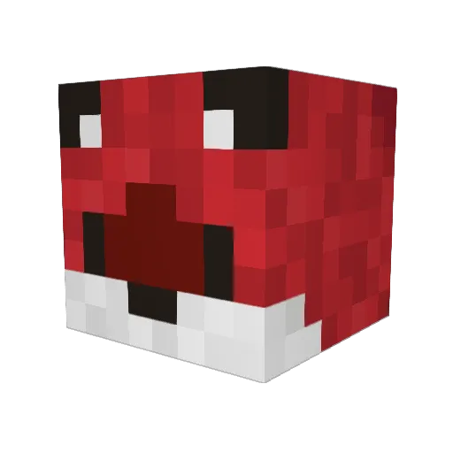 Slabity Minecraft avatar head, 3D render