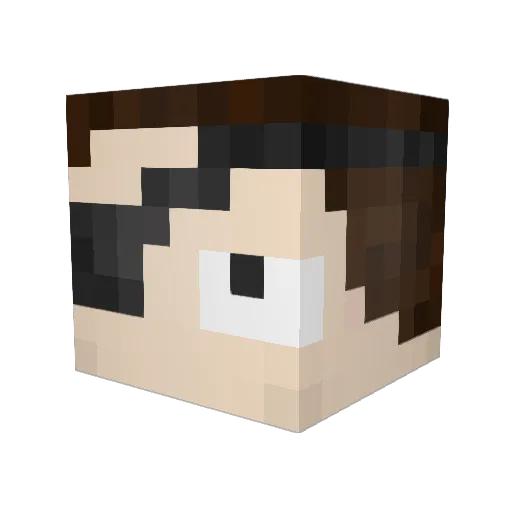 Slaboficecream Minecraft avatar head, 3D render