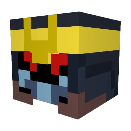 Slabwarrior Minecraft avatar head, 3D render