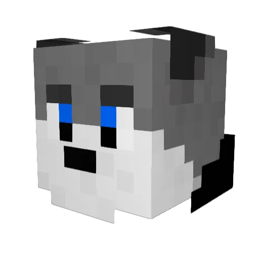 Slac0 Minecraft avatar head, 3D render