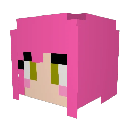 SlackBabbath Minecraft avatar head, 3D render