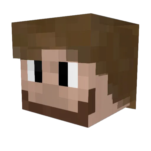 SlackCrafter Minecraft avatar head, 3D render
