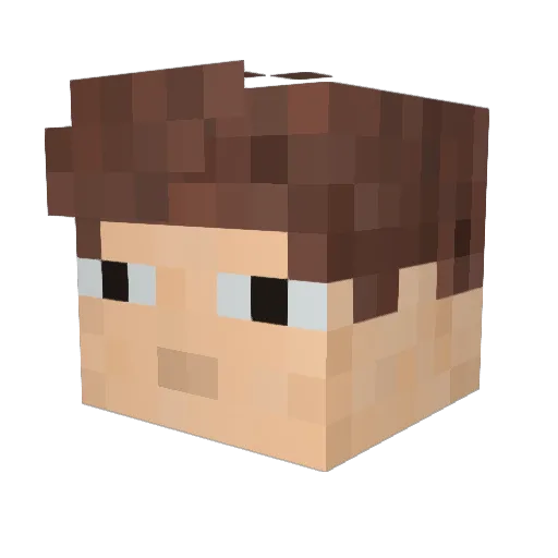 SlackEight Minecraft avatar head, 3D render