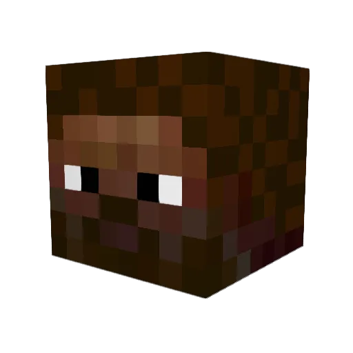 Slacktard Minecraft avatar head, 3D render
