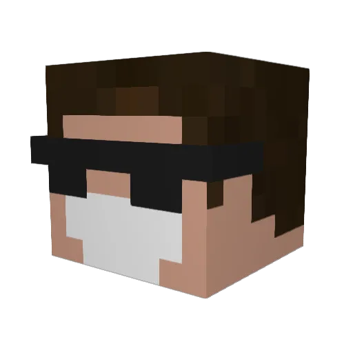 Sladenkoe Minecraft avatar head, 3D render