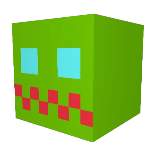 Slader50 Minecraft avatar head, 3D render
