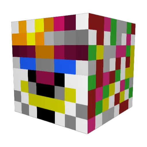 Slaesh Minecraft avatar head, 3D render