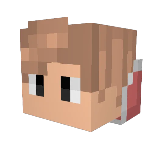 SlagAudun Minecraft avatar head, 3D render