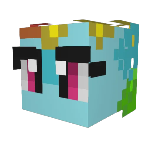 SlagRooompje Minecraft avatar head, 3D render