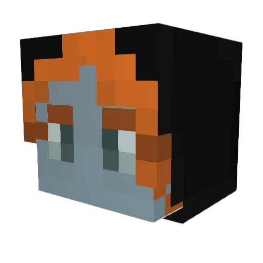 Slaibreak Minecraft avatar head, 3D render