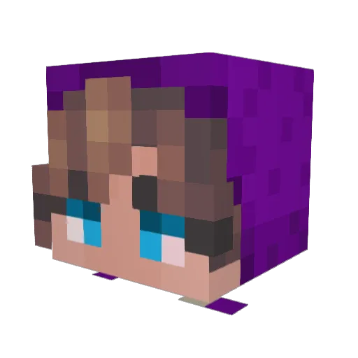 Slajmblobb Minecraft avatar head, 3D render