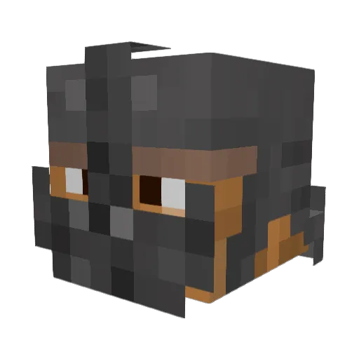 Slak Minecraft avatar head, 3D render