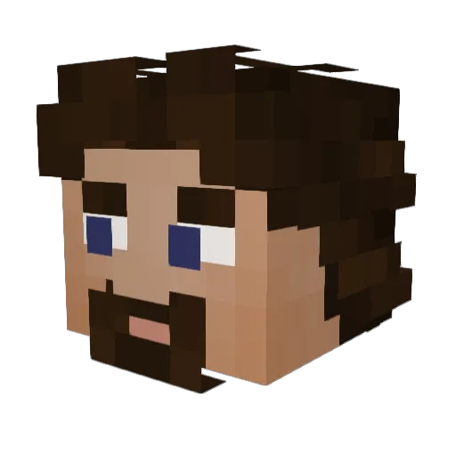 Slake258 Minecraft avatar head, 3D render