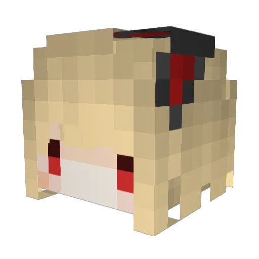 Slakkt Minecraft avatar head, 3D render