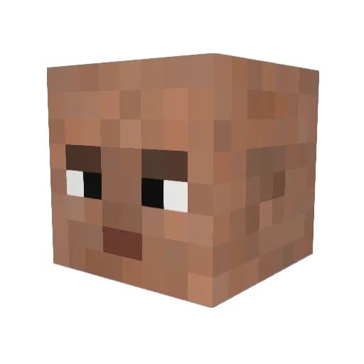 Slaksel Minecraft avatar head, 3D render