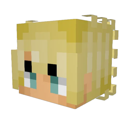 Slaktfest Minecraft avatar head, 3D render