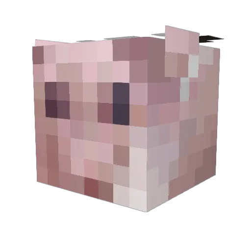 Slakz Minecraft avatar head, 3D render