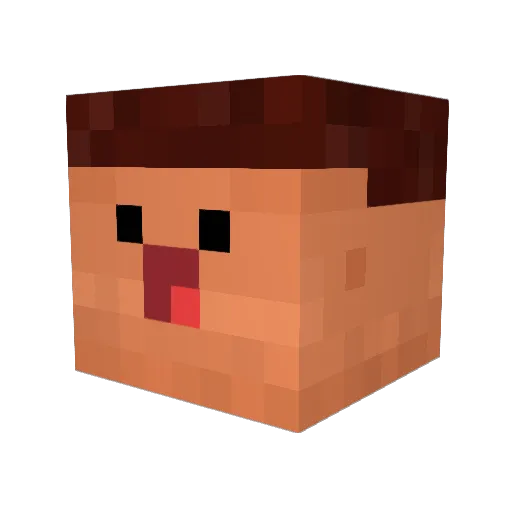 SlamBaemm Minecraft avatar head, 3D render
