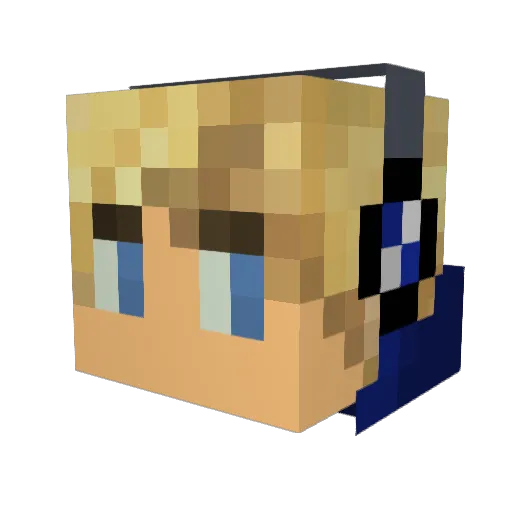 Slamancraft Minecraft avatar head, 3D render
