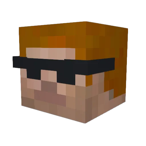 Slamdekep Minecraft avatar head, 3D render