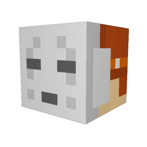 Slamish Minecraft avatar head, 3D render