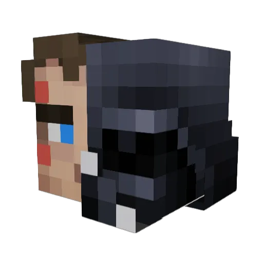 SlammedHD Minecraft avatar head, 3D render