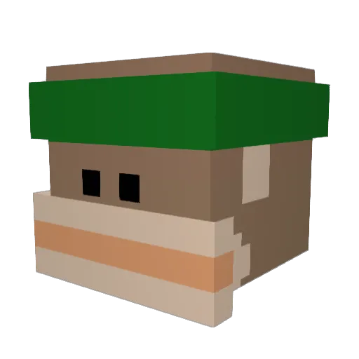 Slammer04 Minecraft avatar head, 3D render