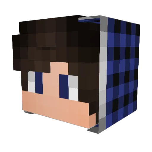 Slamp2000 Minecraft avatar head, 3D render