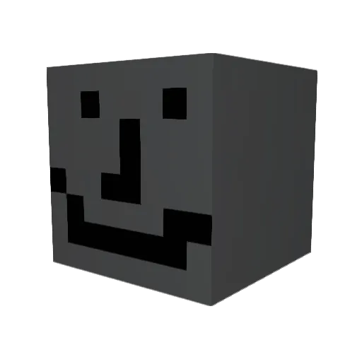 Slamsuget Minecraft avatar head, 3D render