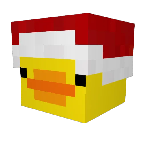 SlamzBTW Minecraft avatar head, 3D render