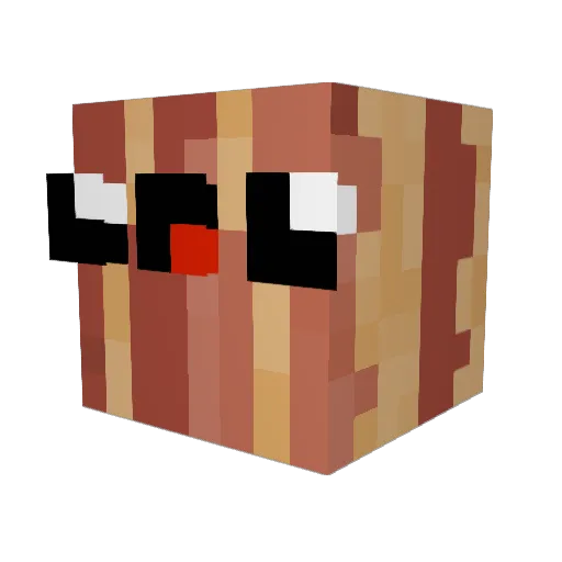Slaninka Minecraft avatar head, 3D render