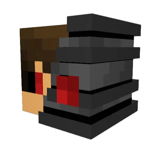 Slankyslinky Minecraft avatar head, 3D render