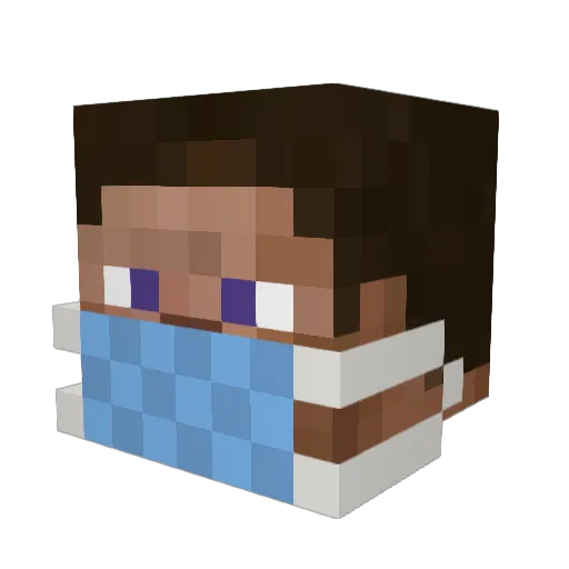 SlapHappi Minecraft avatar head, 3D render